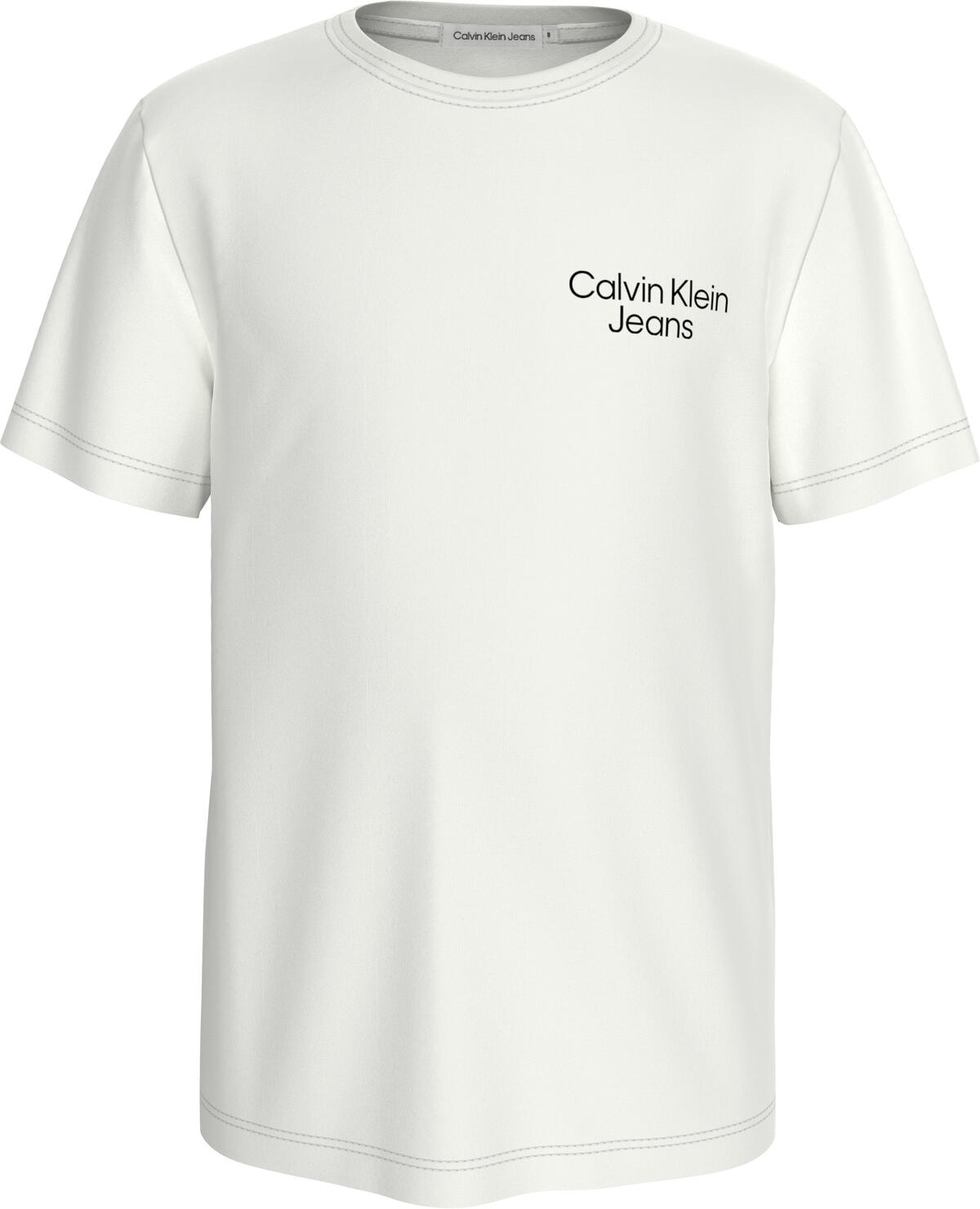 Calvin Klein CKJ STACK LOGO T-SHI Erkek Beyaz T-Shirt