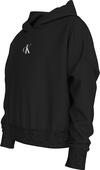 Calvin Klein CK LOGO BOXY HOODIE Kadın Siyah Hoodie