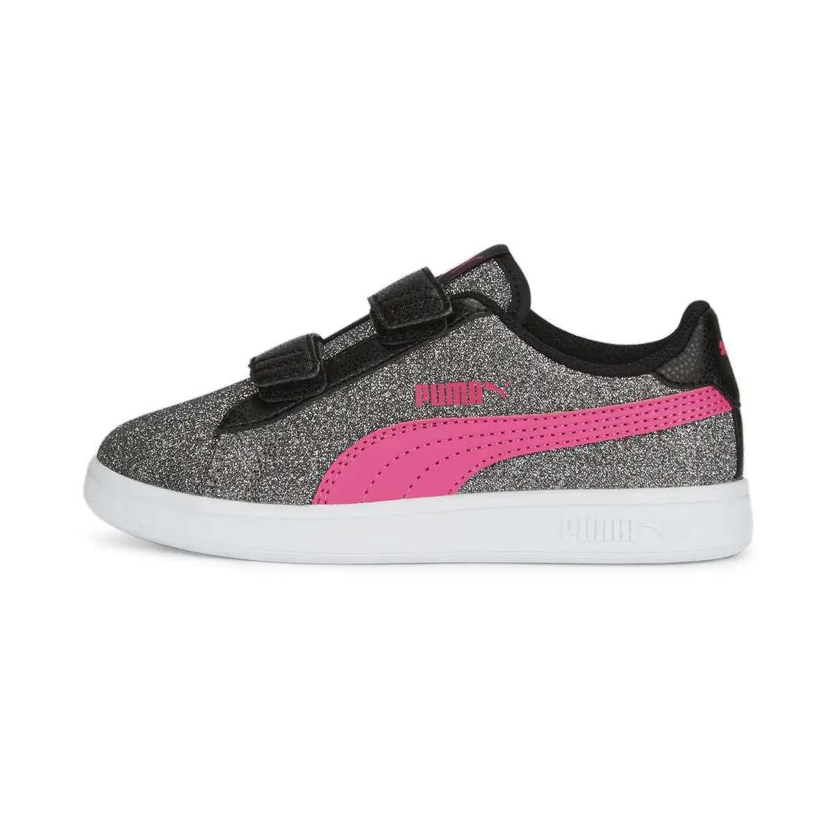 Puma Smash v2 Glitz GlamV PS Gri Çocuk Günlük Spor Ayakkabı