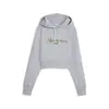 Puma CLASSICS+ Relaxed Cropped Hoodie Gri Kadın Hoodie