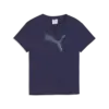 Puma  DARE TO Slim Graphic Tee Lacivert Kadın Fermuar Detaylı Dar Kesim T-Shirt