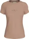 Calvin Klein MONOLOGO SLIM TEE, TGW Pembe Kadın T-Shirt & Polo