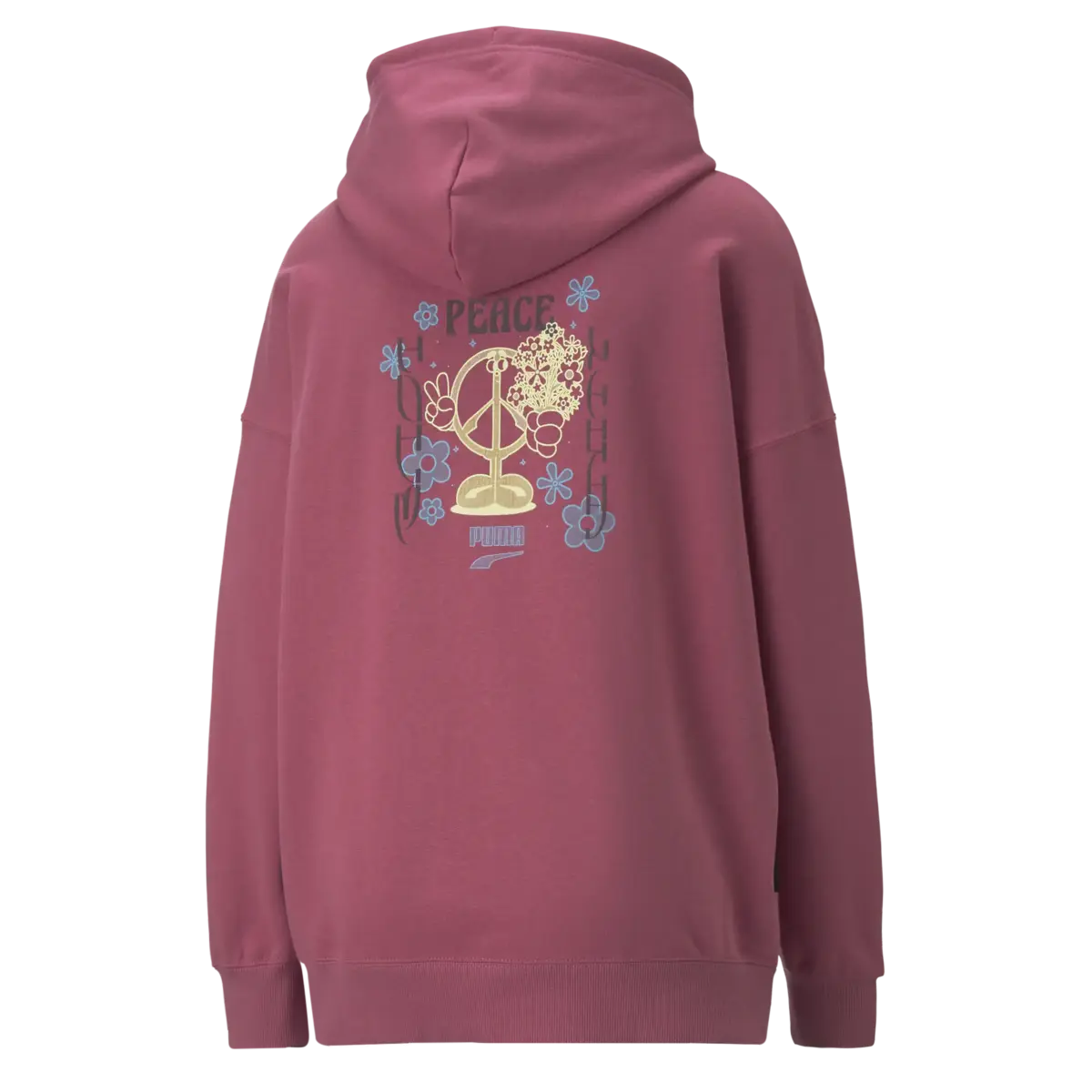 Puma Downtown Oversized Hoodie Pembe Kadın Sweatshirt