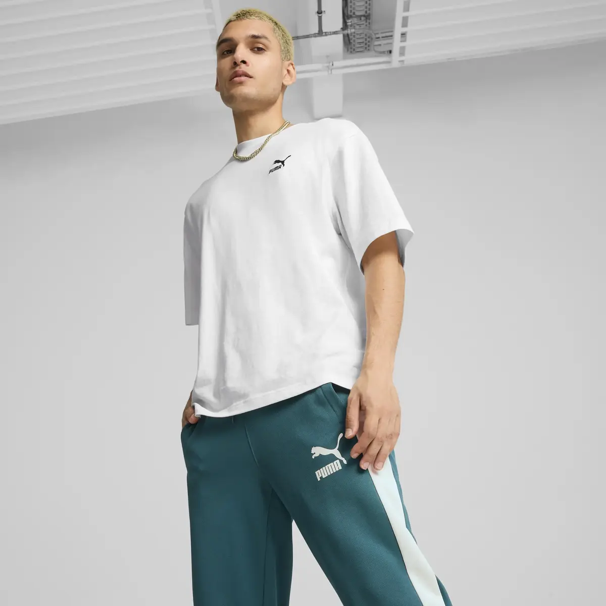 Puma T7 ICONIC Track Pants Yeşil Erkek Eşofman Altı