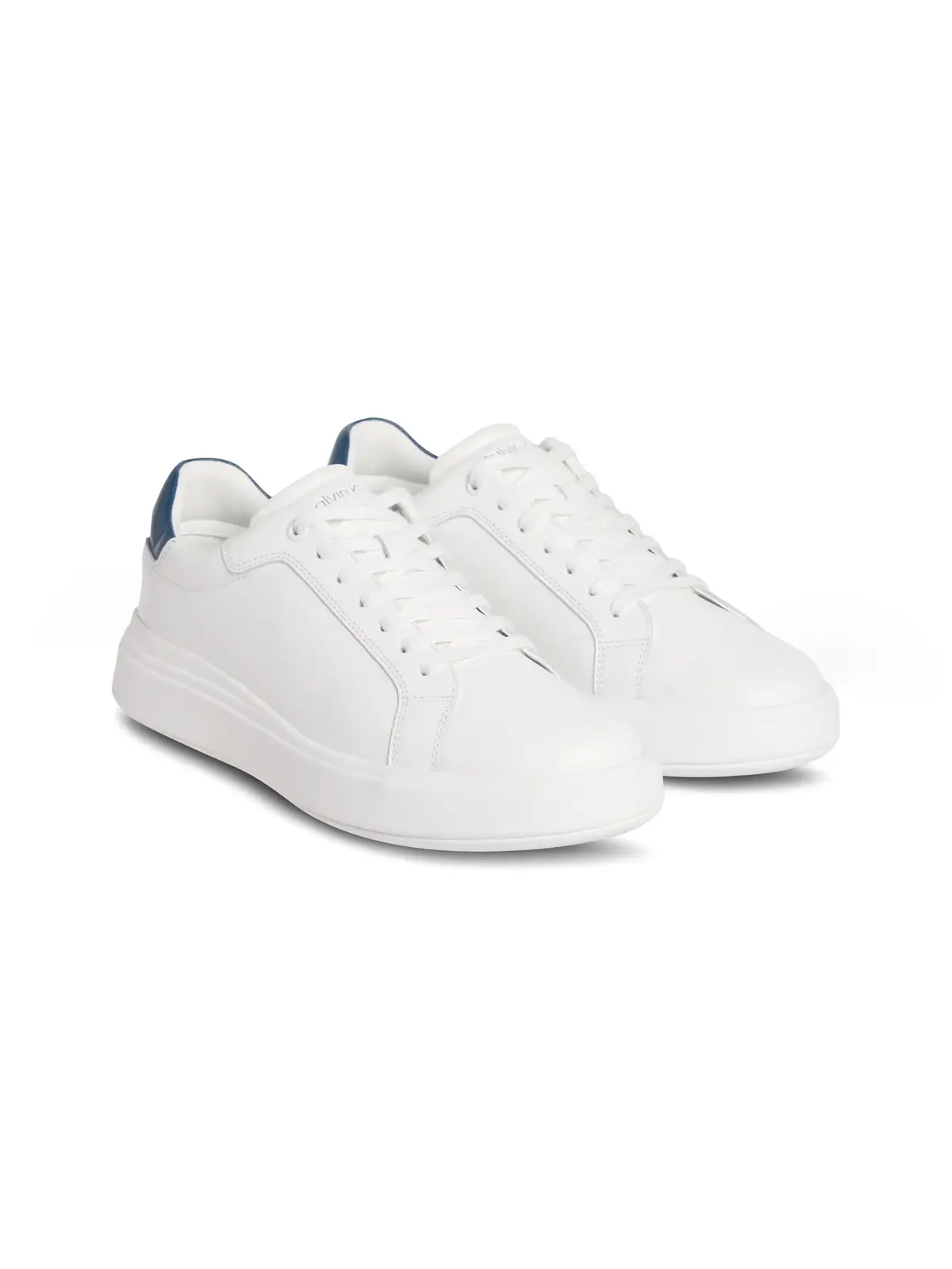 Calvin Klein LOW TOP LACE UP LTH, 0K6 Beyaz Erkek Spor Ayakkabı