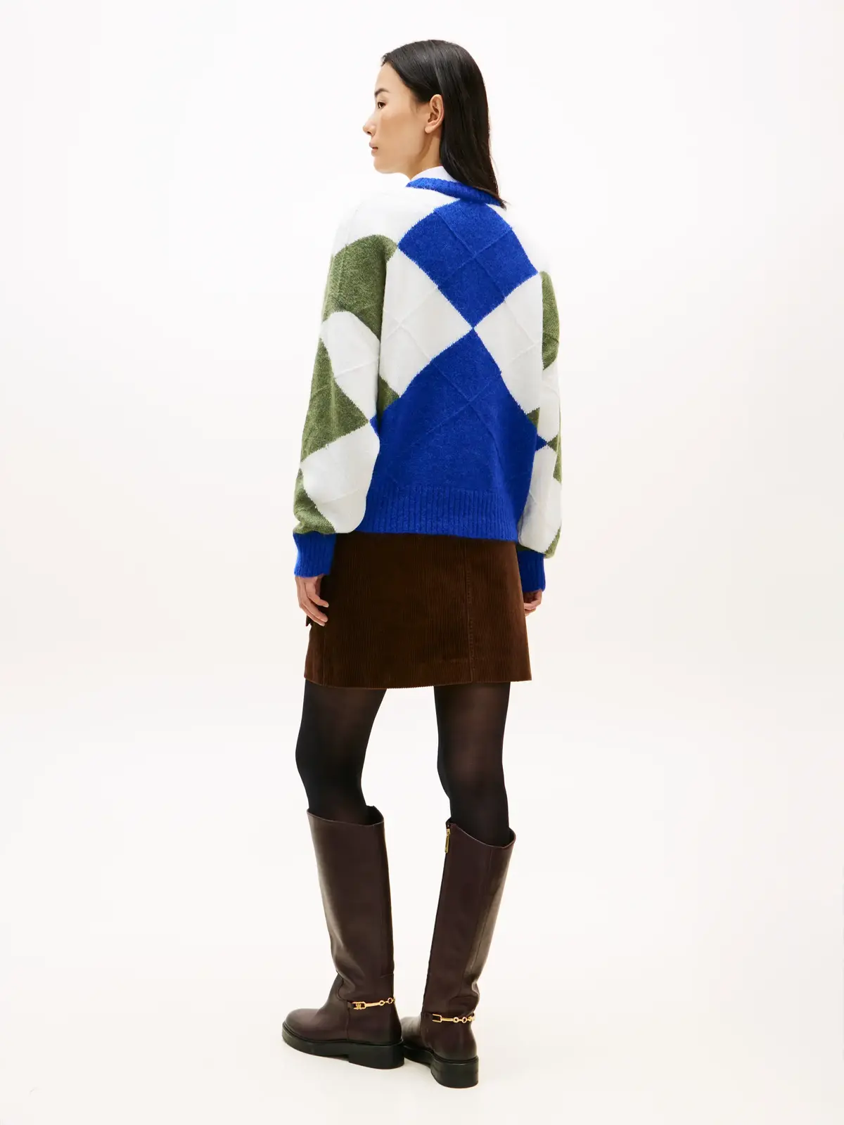 Tommy Hilfiger ALPACA BLEND ARGYLE, 0ZU Mavi Kadın Kazak