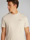 Calvin Klein MICRO LOGO INTERLOCK Bej Erkek Tişört
