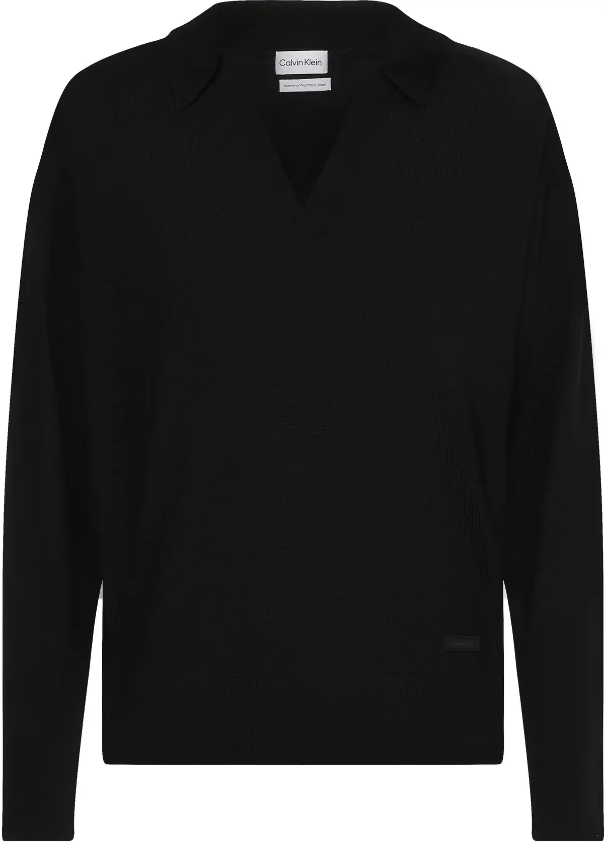 Calvin Klein SUPERIOR WOOL COMFOR Erkek Siyah Kazak