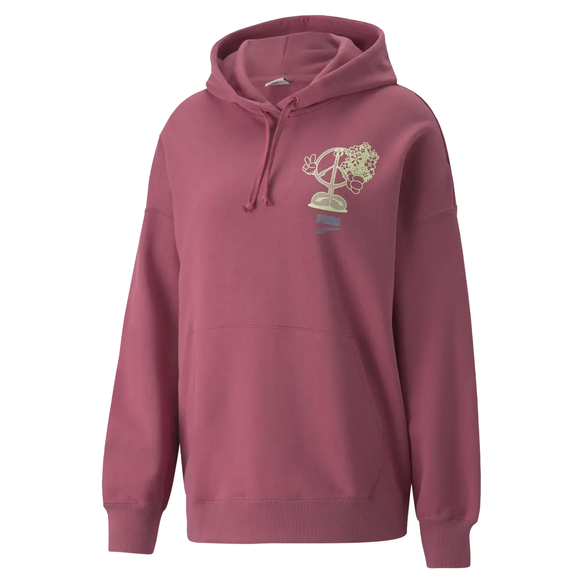 Puma Downtown Oversized Hoodie Pembe Kadın Sweatshirt