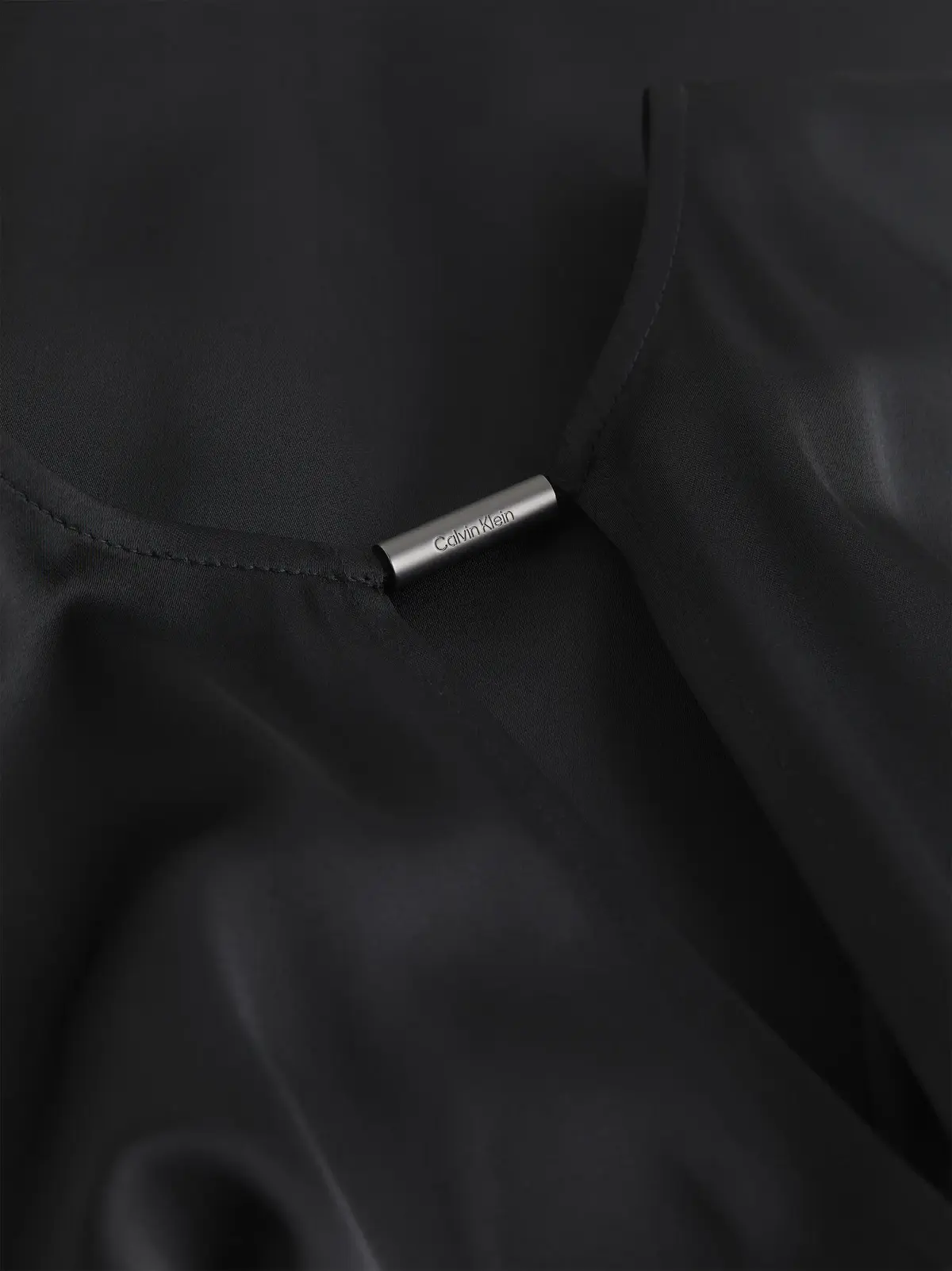 Calvin Klein DRAPEY SATIN NS META, BEH Siyah Kadın Gömlek