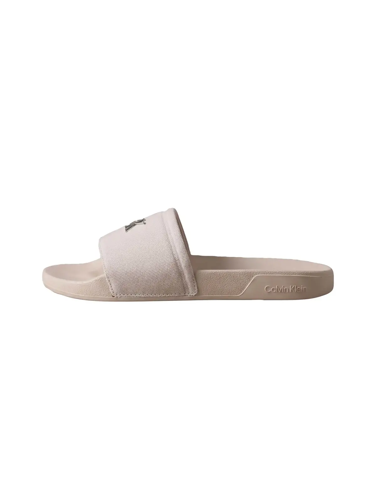 Calvin Klein ESS SLIDE CANVAS HDW Pudra Kadın Kanvas Logolu Terlik