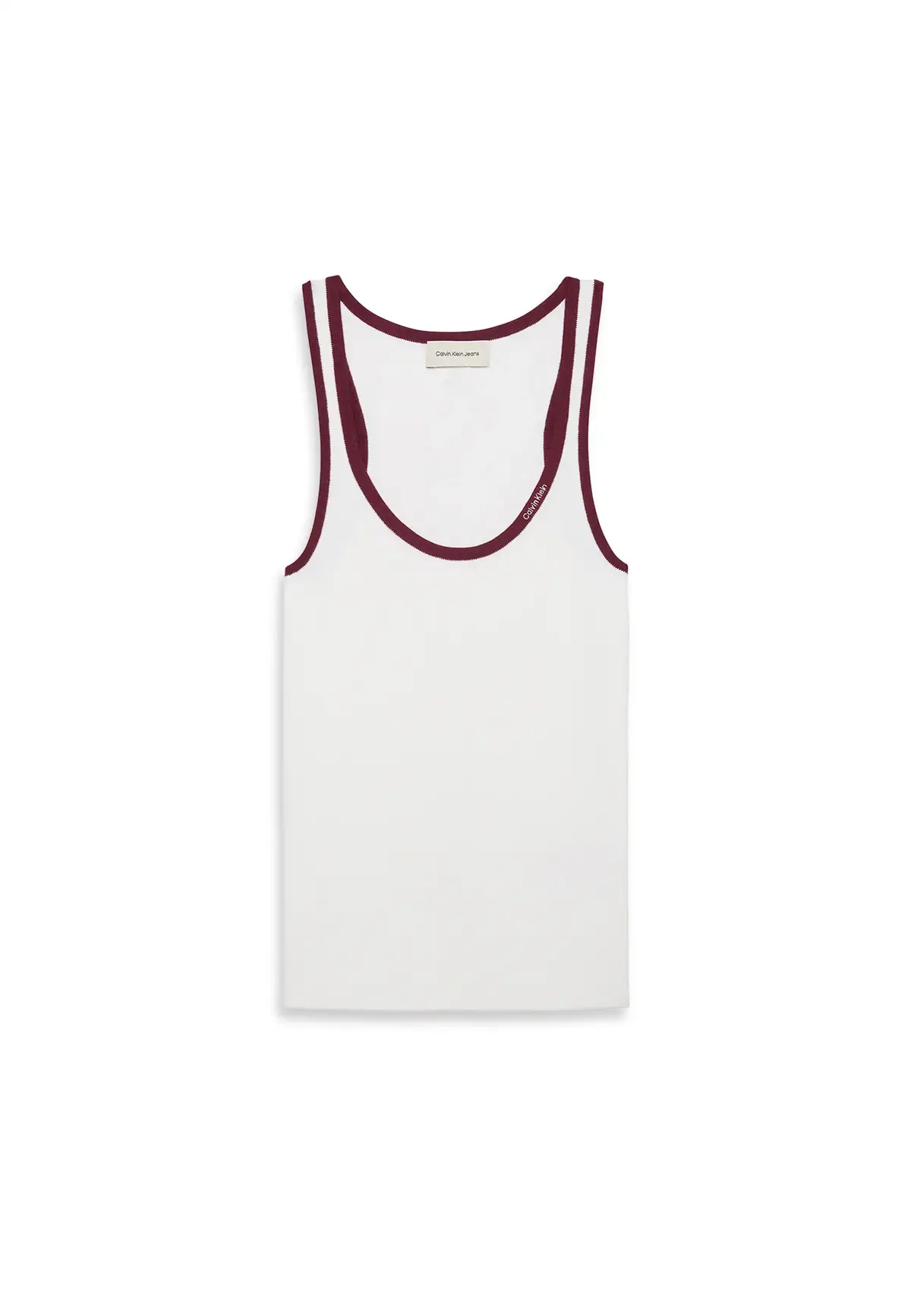 Calvin Klein CTN RIB TANK WITH Beyaz Kadın Atlet