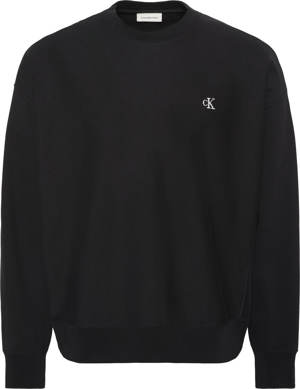Calvin Klein PREMIUM TERRY MONOGRAM CN SWEATS Siyah Erkek Sweatshirt Calvin Klein PREMIUM TERRY MONOGRAM CN SWEATS Siyah Erkek Sweatshirt