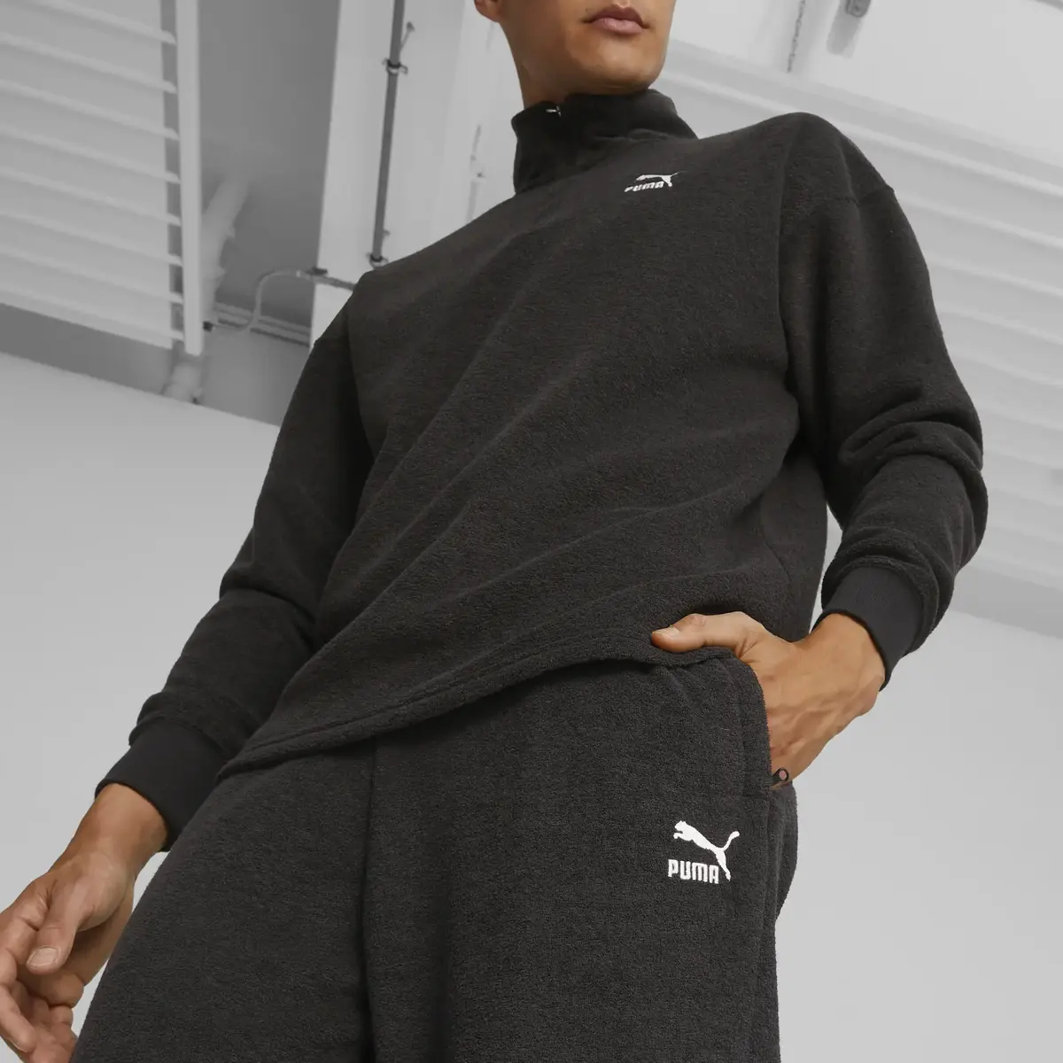 Puma CLASSICS Fleece Sweatpants Siyah Erkek Eşofman Altı