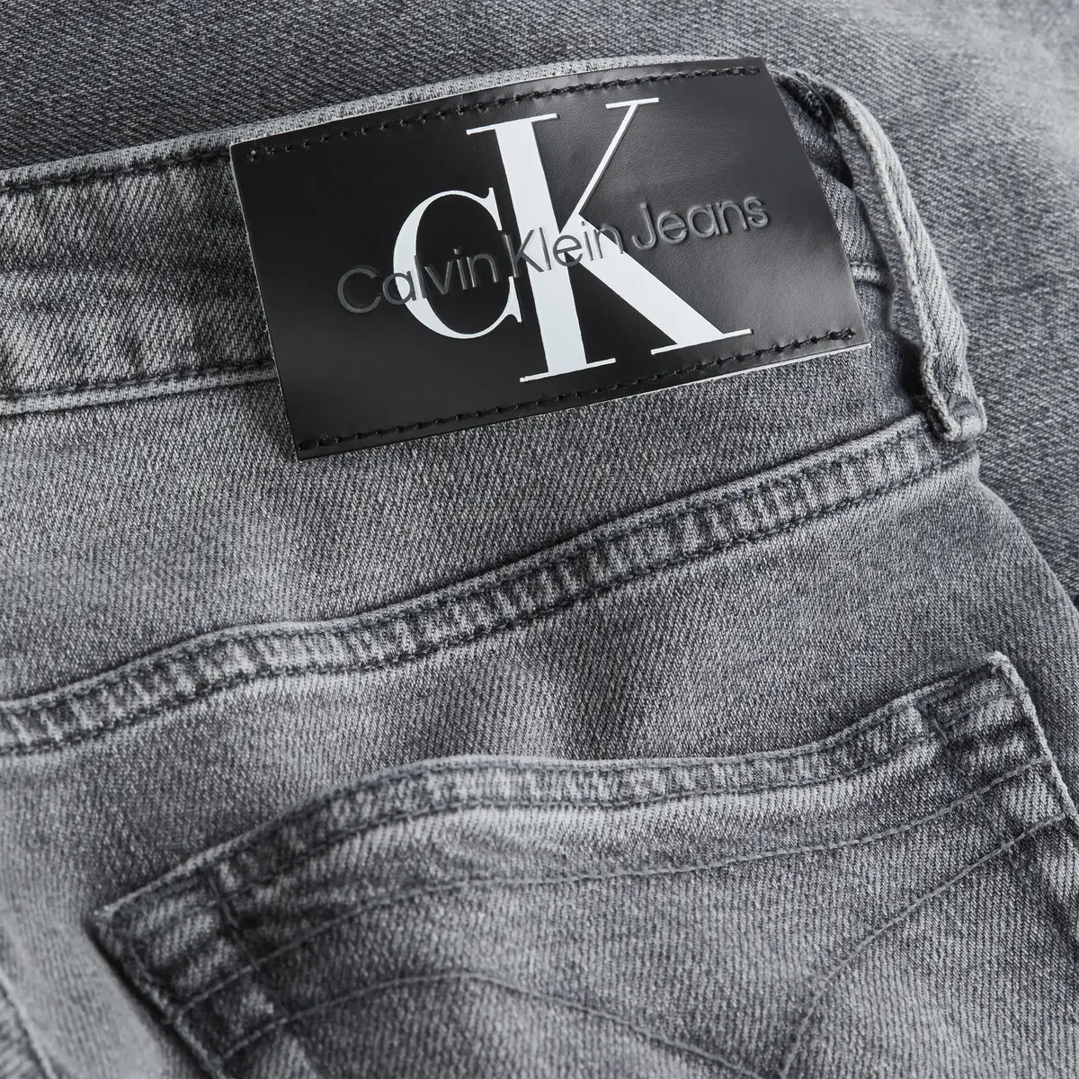 Calvin Klein SLIM Erkek Gri Kot Pantolon