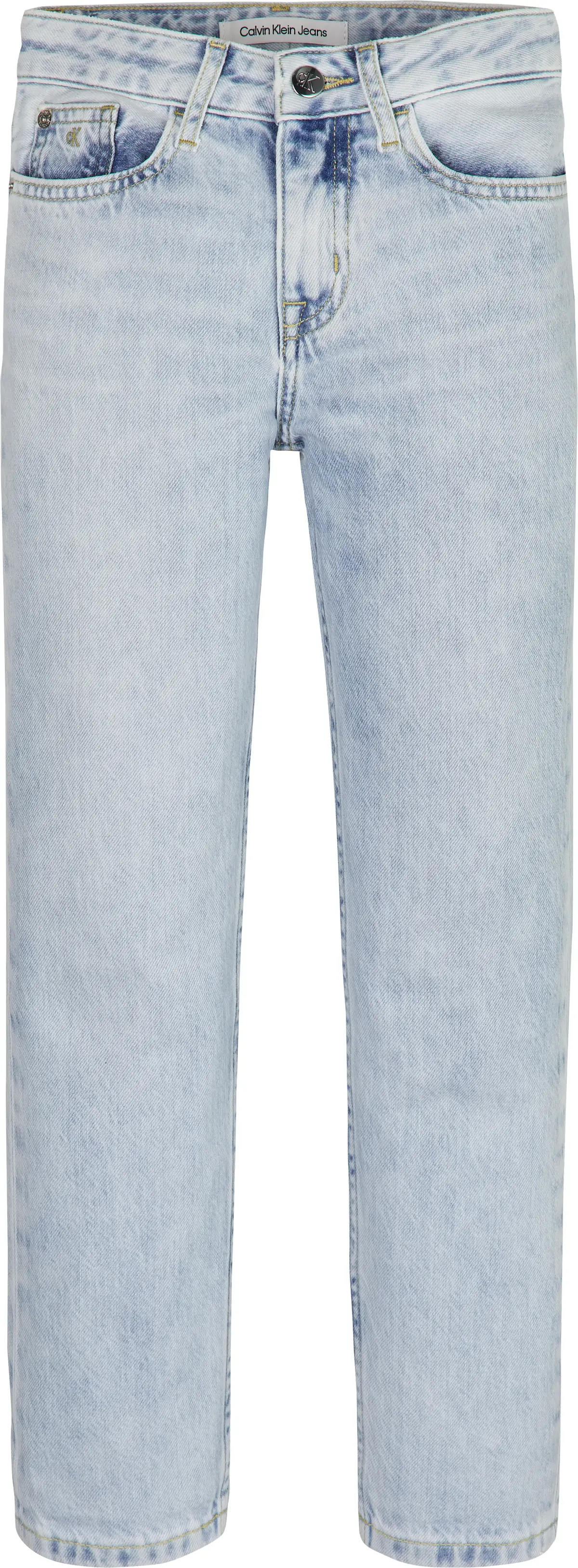 Calvin Klein RELAXED HR WASHED LI Kadın Mavi Kot Pantolon