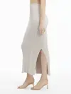 Calvin Klein ICONIC RIB MAXI SKIR Kadın Krem Etek
