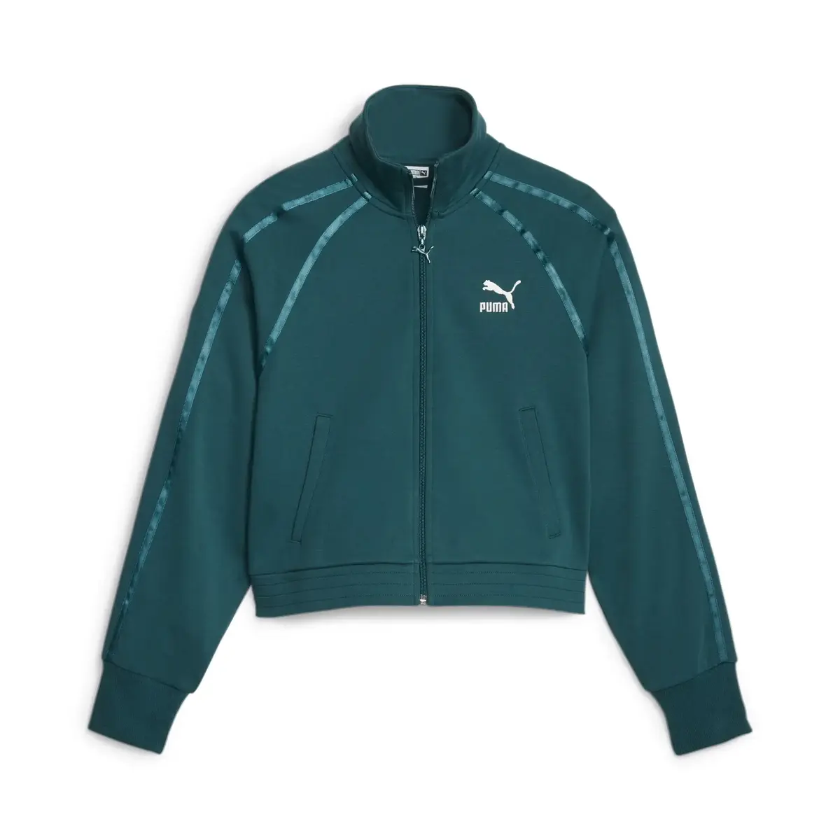 Puma T7 Track Jacket Yeşil Kadın Fermuarlı Sweatshirt