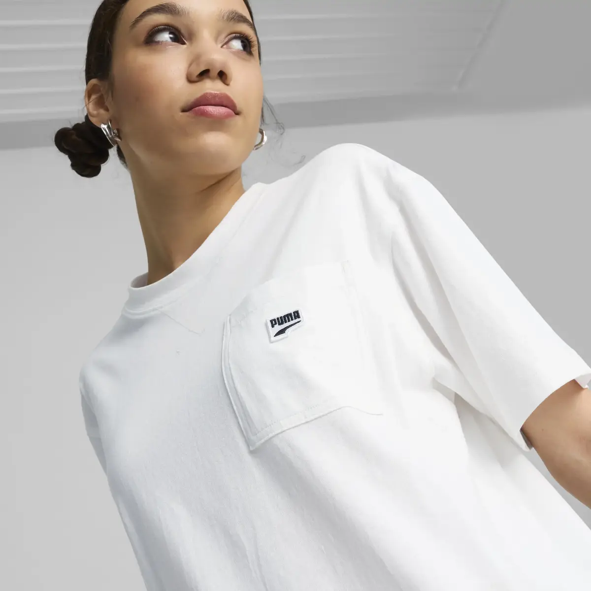 Puma DOWNTOWN Relaxed Tee Beyaz Erkek T-Shirt