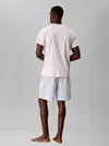 Calvin Klein SS POPLIN SHORT SET Mavi Erkek Pijama Takımı