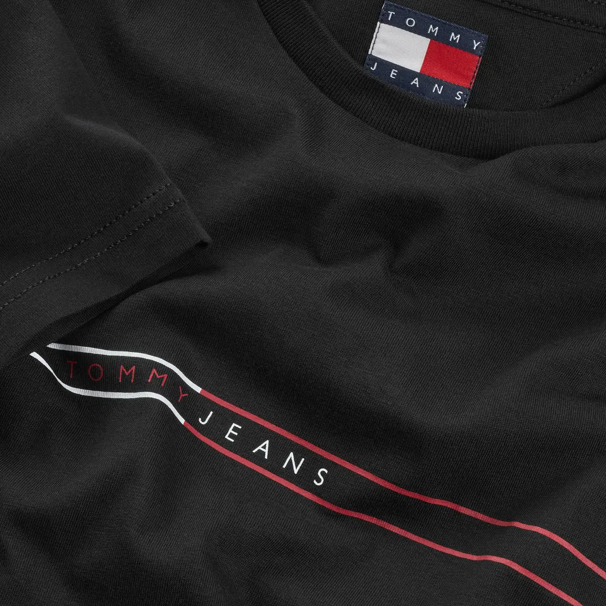 Tommy Hilfiger TJM SLIM ENTRY GRAPH, BDS Siyah Erkek T-Shirt & Polo