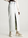 Calvin Klein FRONT SPLIT MAXI DEN, 1AA Kadın Buz Mavisi Kot Etek