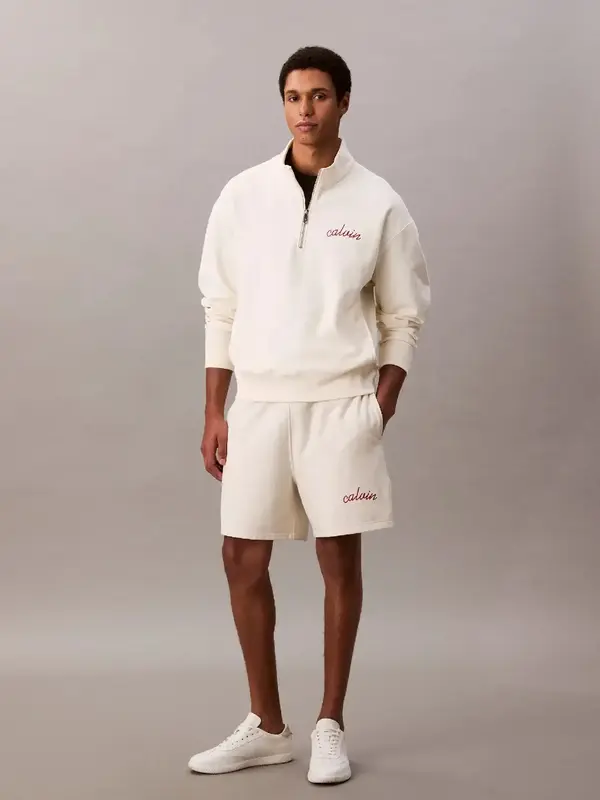 Calvin Klein PREMIUM TERRY CHAIN STITCH SHORT Bej Erkek Şort