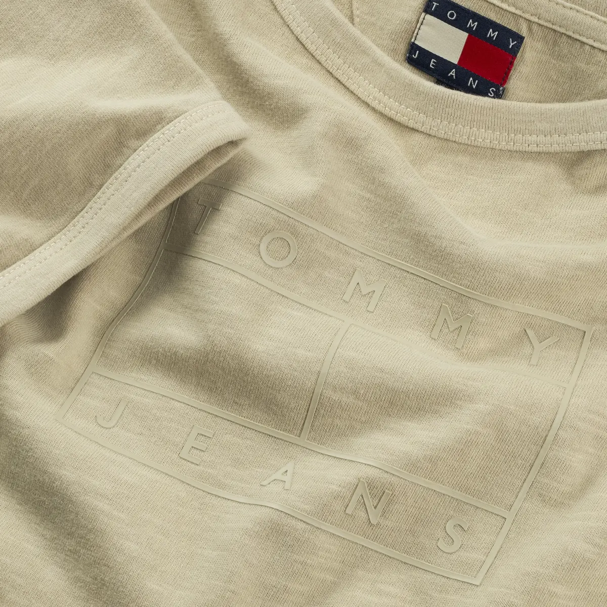 Tommy Hilfiger TJW REG GMD TONAL FL, ACG Krem Kadın T-Shirt & Polo