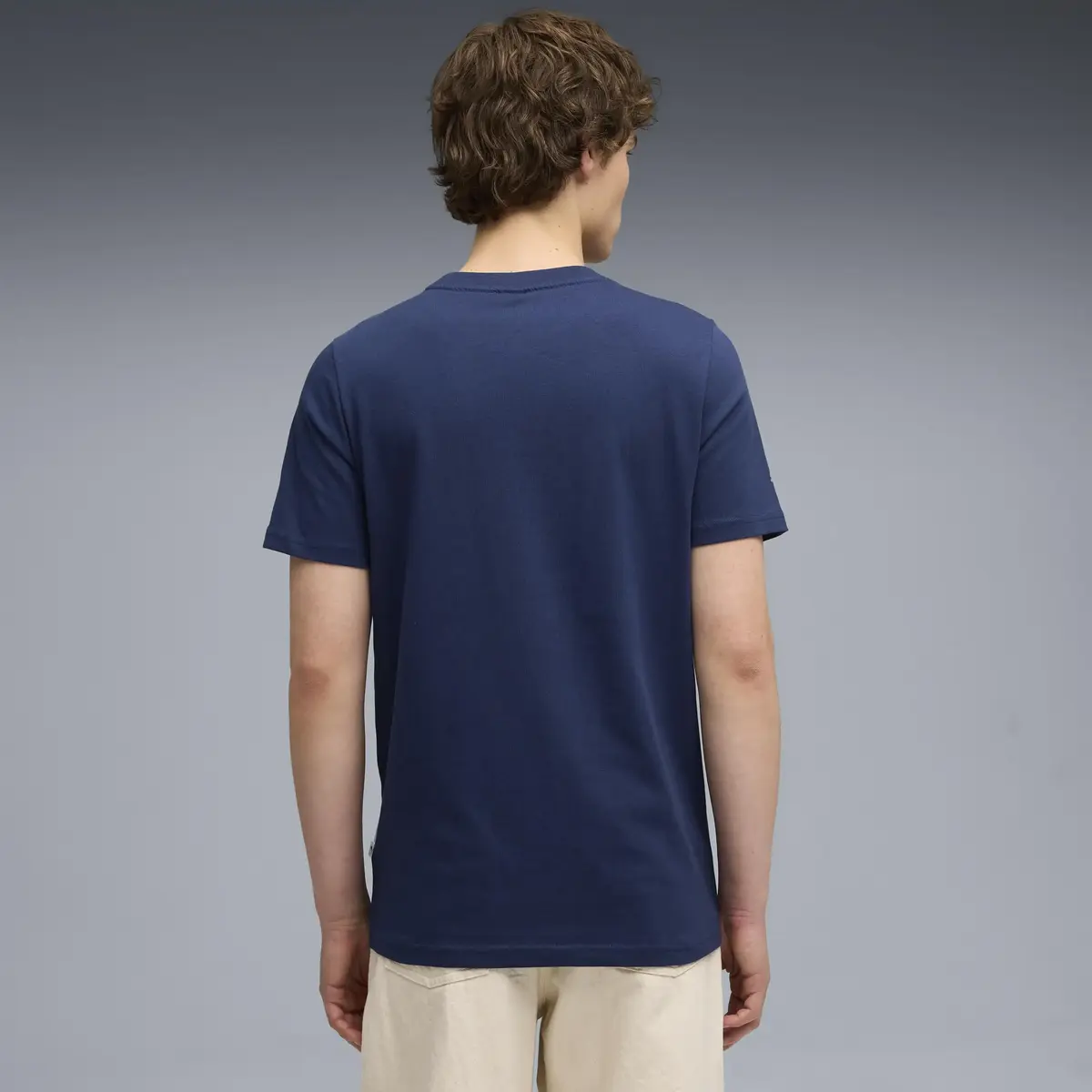 Puma Ferrari Tonal Shield Tee Mavi Erkek T-Shirt