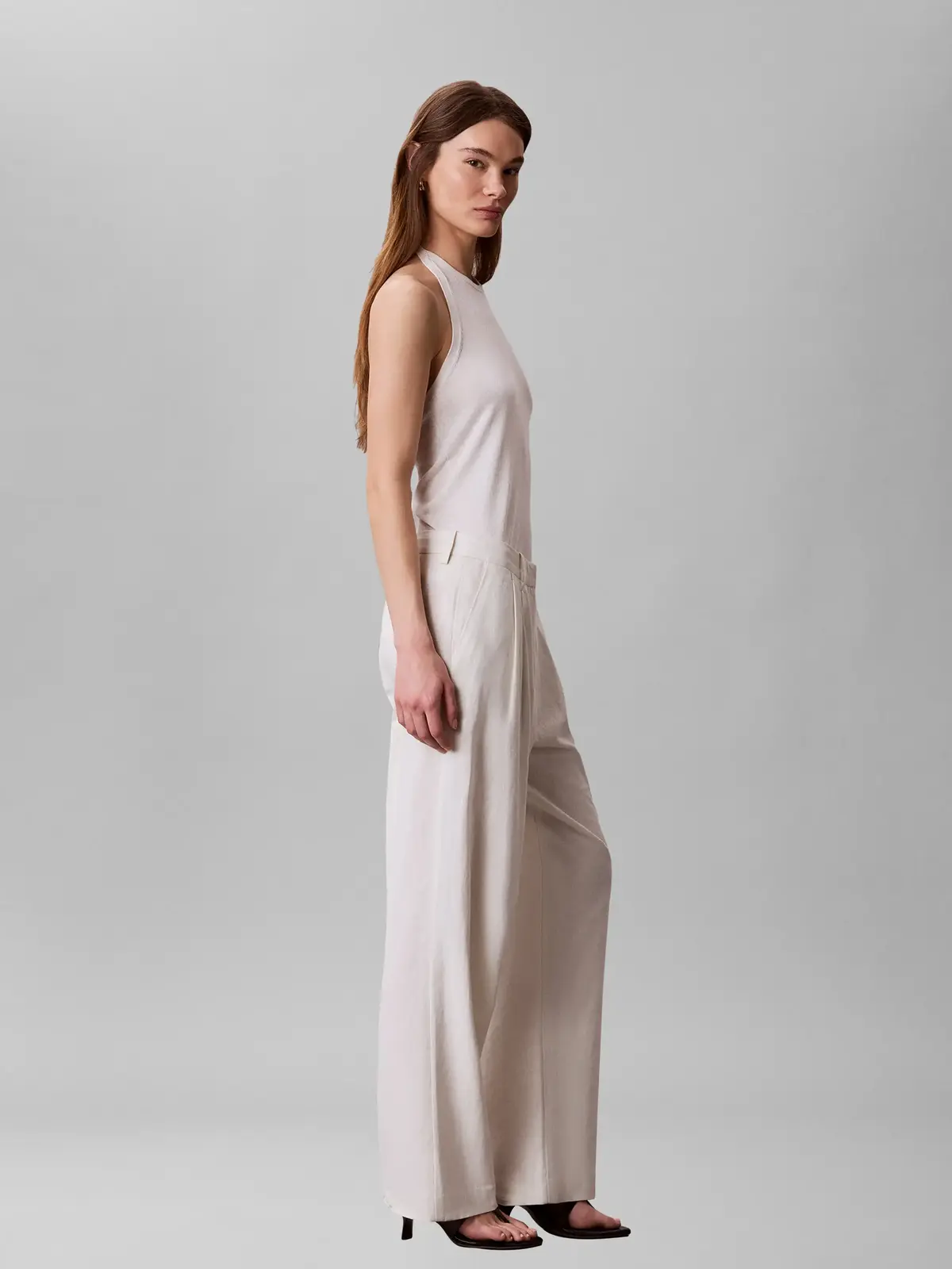 LINEN BLEND WIDE LEG, YAS