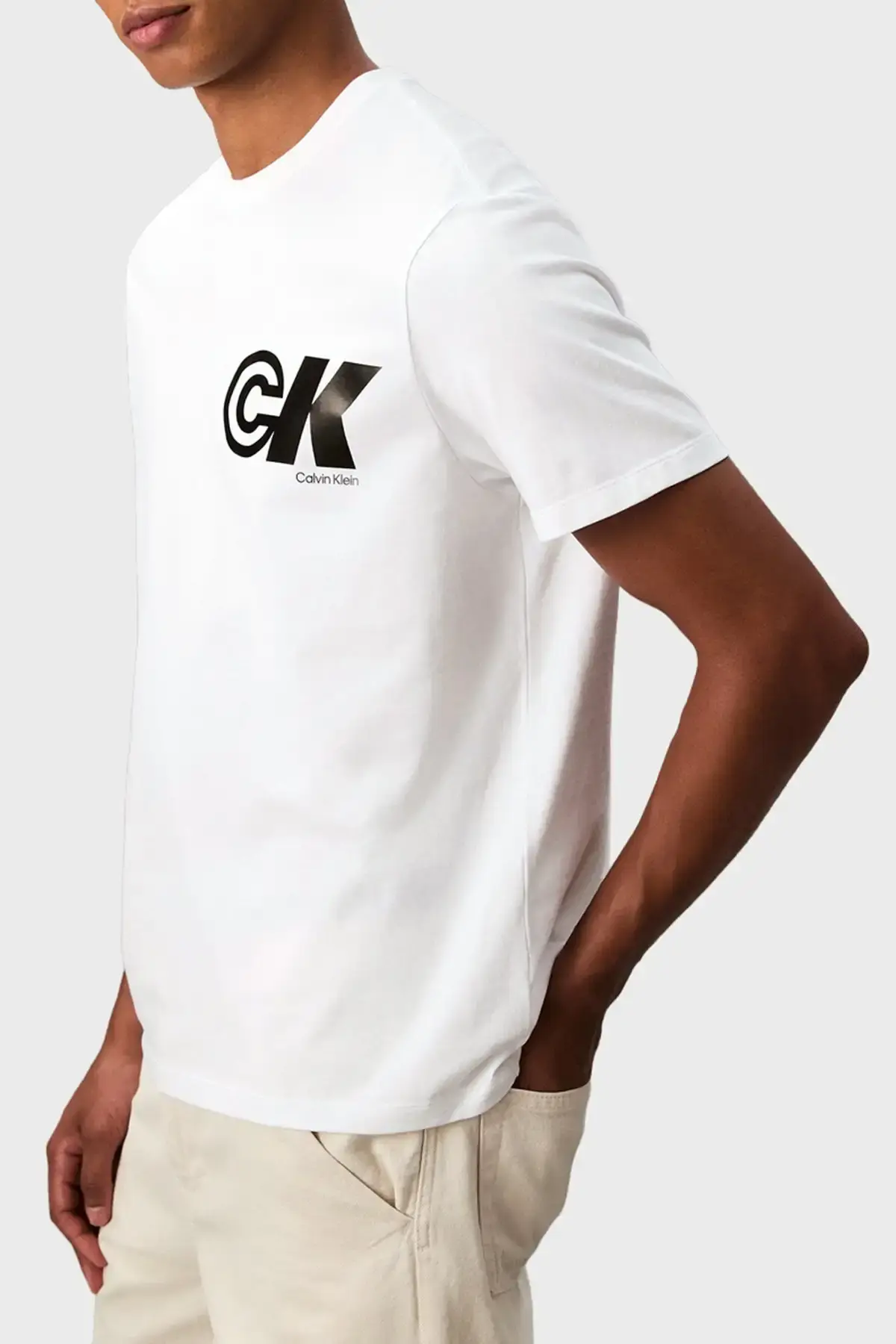 Calvin Klein SS 20S CK SPORT LOGO GRAPHIC TEE Beyaz Erkek Tişört