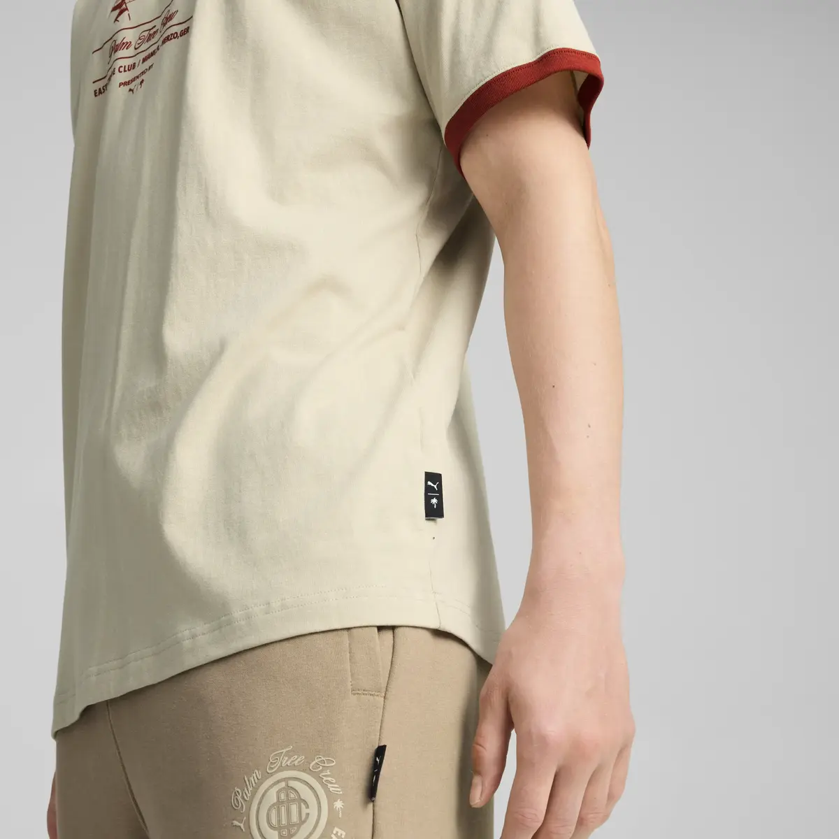 Puma X PTC Ringer Tee Bej Erkek T-Shirt