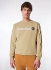 Timberland KENNEBEC RIVER Linear Logo Crew Neck Swe Bej Erkek Sweatshirt & Hoodie