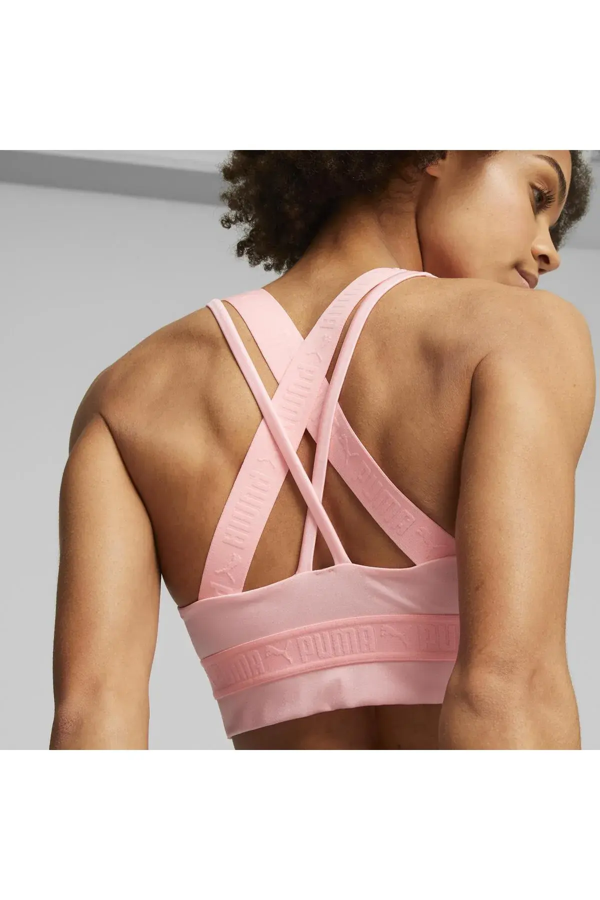 Puma Mid Impact Puma Strong Shine Bra Pembe Kadın Spor Sütyeni