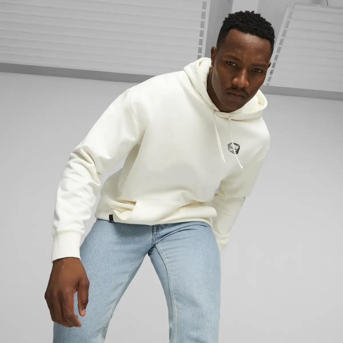 Puma DOWNTOWN Graphic Hoodie Krem Erkek Sweatshirt
