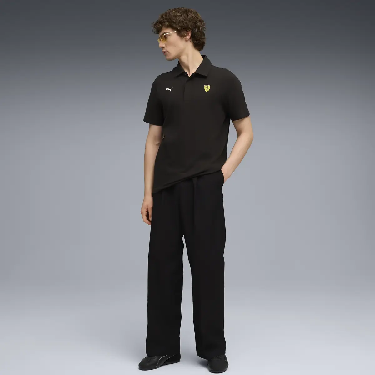 Puma Ferrari Sportswear Polo Siyah Erkek T-Shirt & Polo
