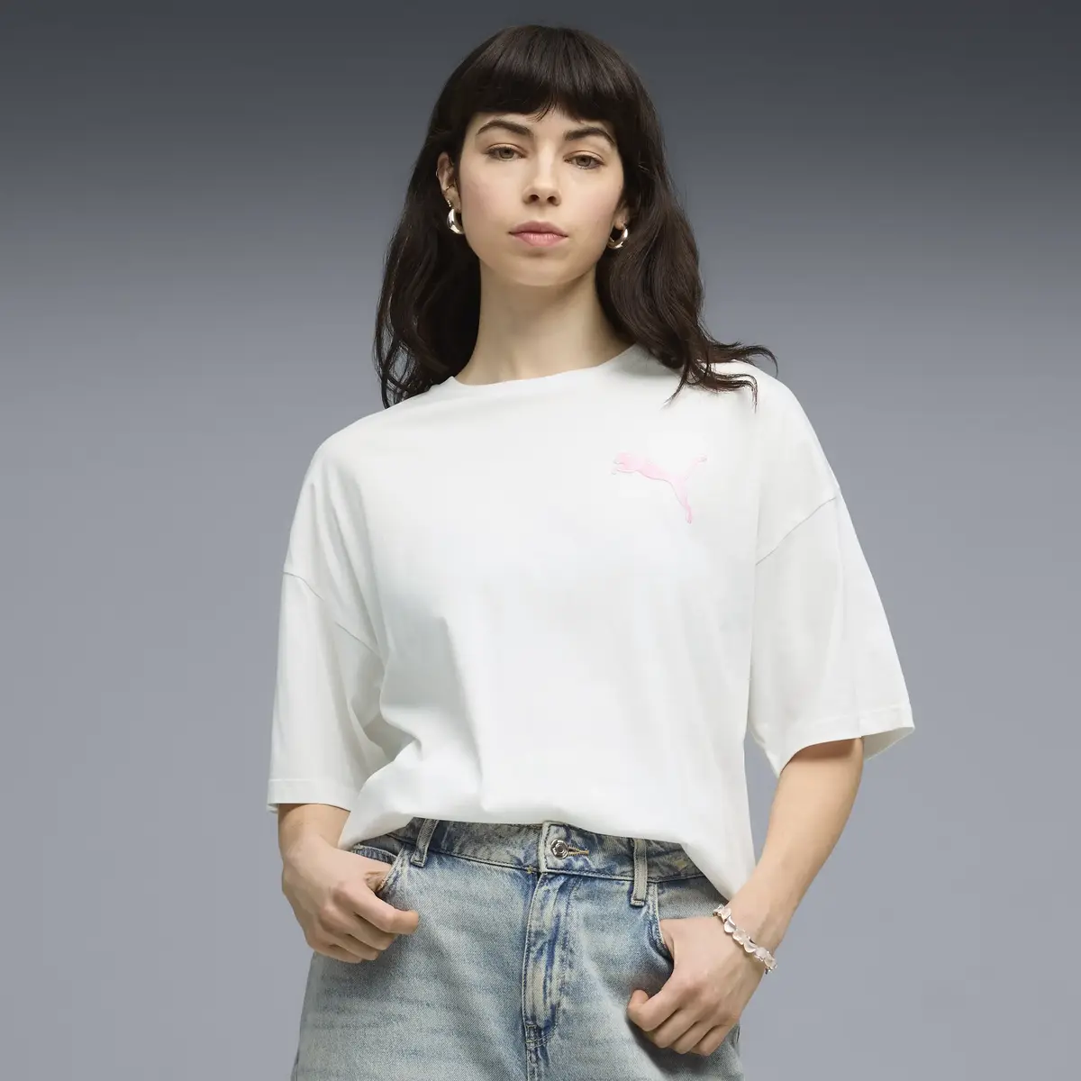 PUMA GRAPHICS Tee Beyaz Kadın T-Shirt