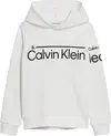 Calvin Klein INSTITUTIONAL LINED Erkek Beyaz Hoodie