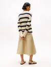 Tommy Hilfiger LINEN CABLE LS C-NK, 0AN Bej Kadın Kazak