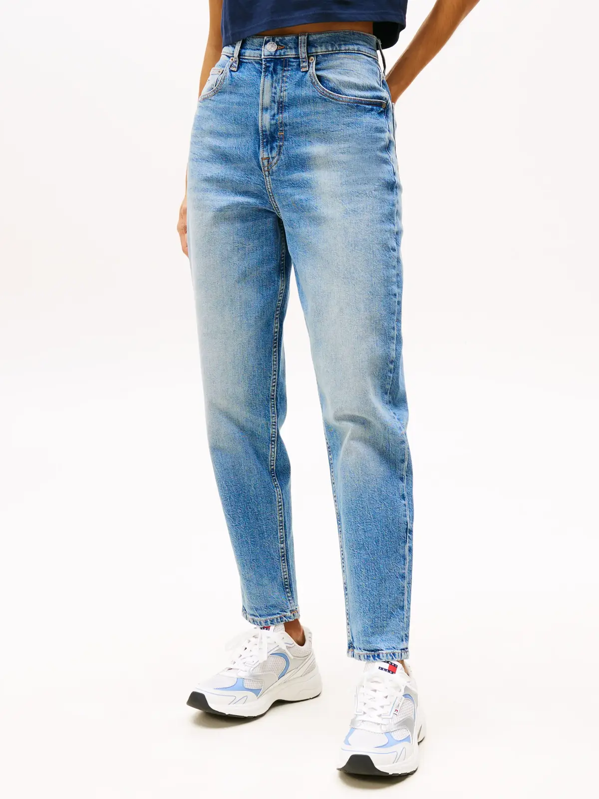 Tommy Hilfiger MOM JEAN UH TPR AI51, 1AB Mavi Kadın Jean Pantolon