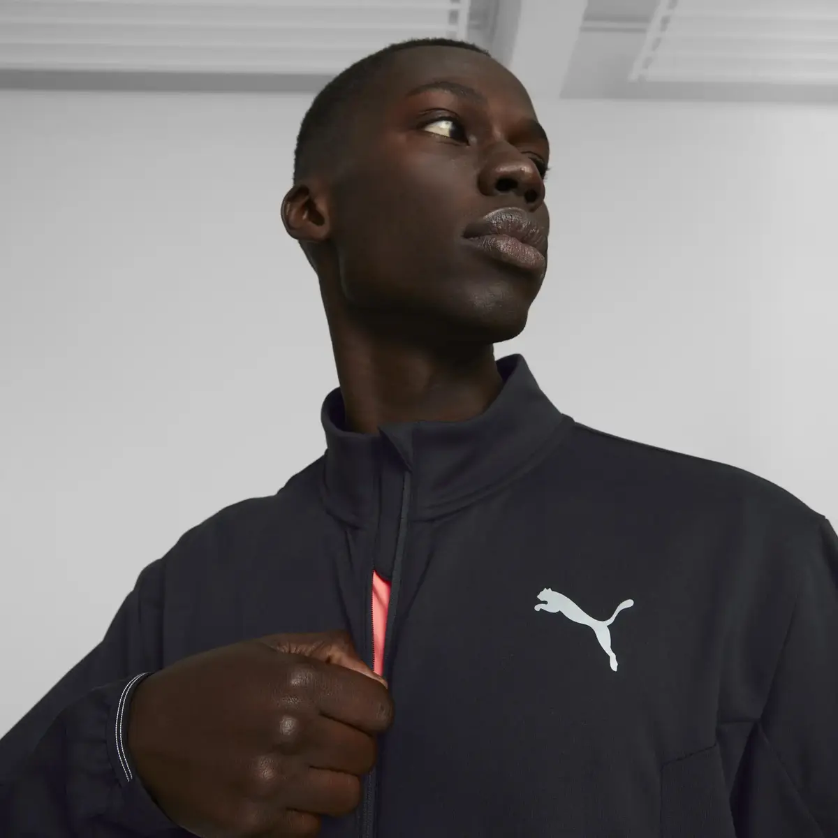 Puma Run Cloudspun Full Zıp Siyah Erkek Fermuarlı Spor Ceketi