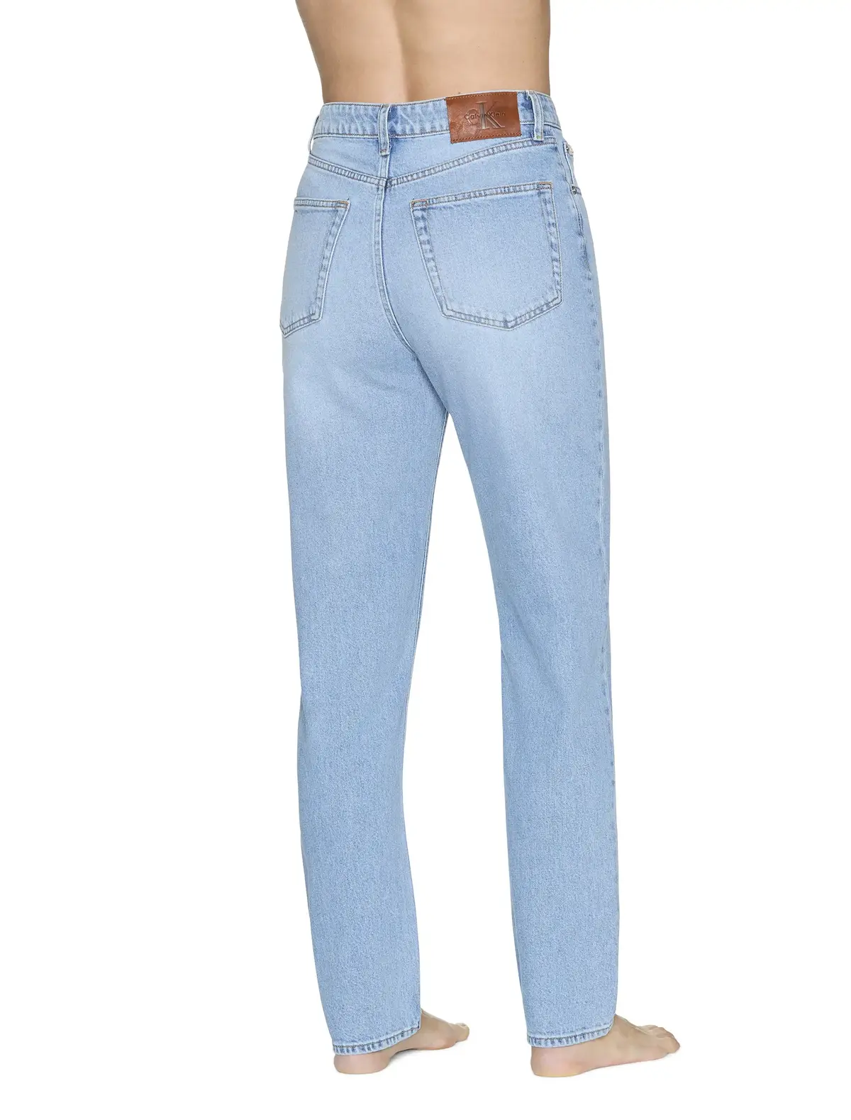 Calvin Klein NEW MOM JEAN PANAMA Kadın Mavi Kot Pantolon