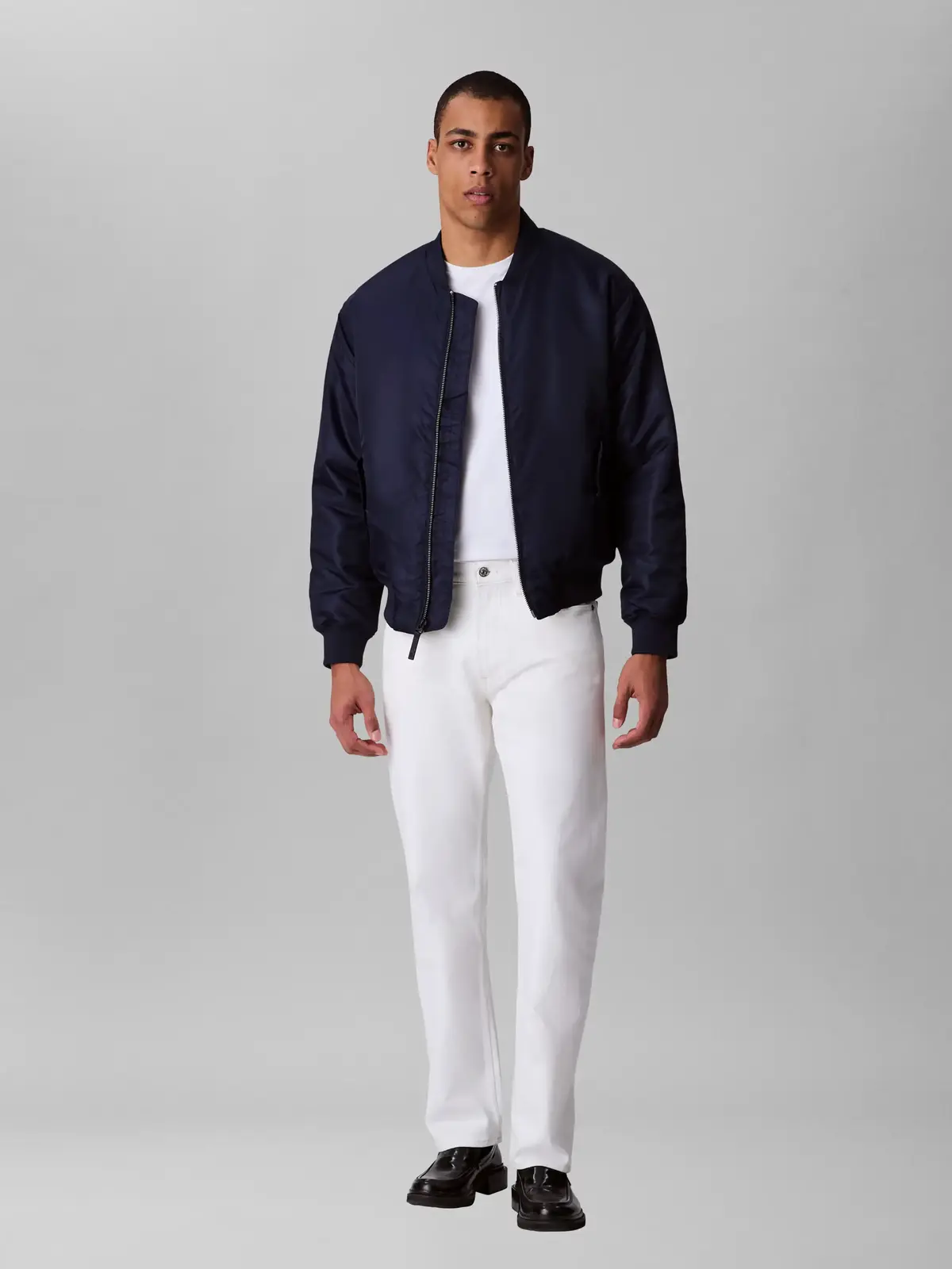 Calvin Klein STNDRD STRGHT CHALK, ASN Beyaz Erkek Kot Pantolon