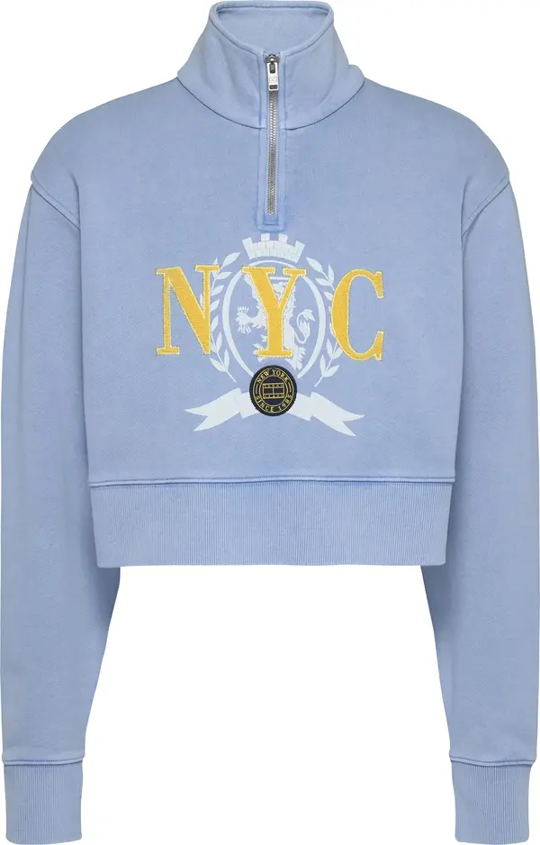 Tommy Hilfiger TJCW VARSITY GRAPHIC Kadın Mavi Sweatshirt