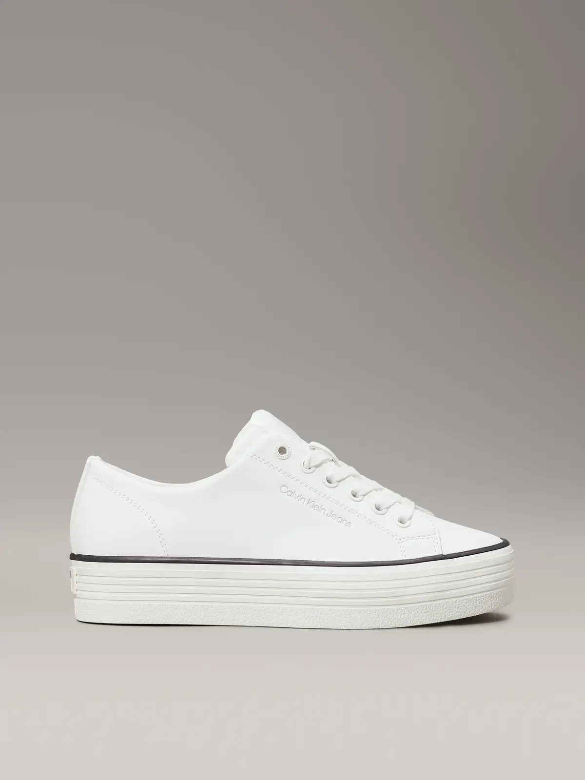 Calvin Klein BOLD VULC FLATF LOW, 01W Beyaz Kadın Spor Ayakkabı & Sneaker