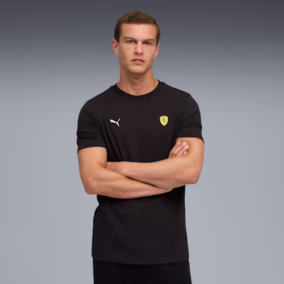 Puma Ferrari Logo Tee Siyah Erkek T-Shirt