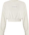 Calvin Klein TOWELLING CREWNECK Kadın Krem Sweatshirt