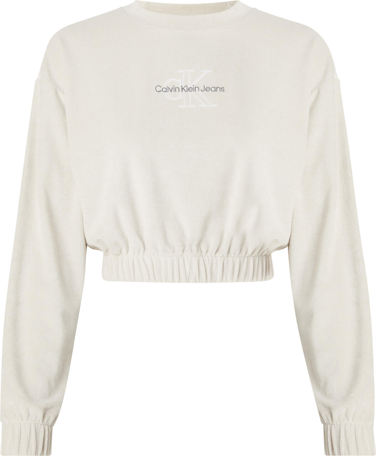 Calvin Klein TOWELLING CREWNECK Kadın Krem Sweatshirt