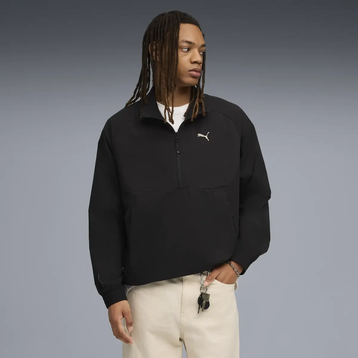 Puma PUMATECH Half-Zip Crew Siyah Erkek Sweatshirt