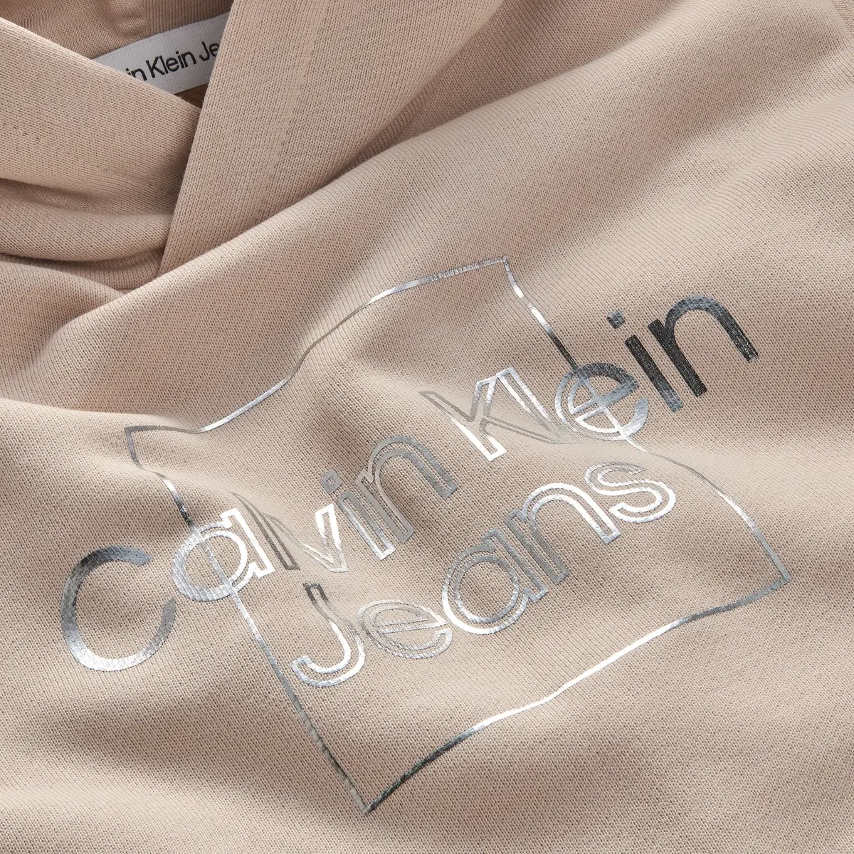 Calvin Klein METALLIC LOGO SS HOO Kadın Kahverengi Elbise